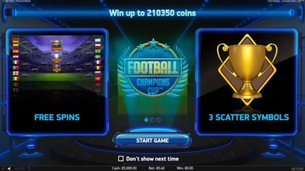 Football Champions Cup automat zdarma