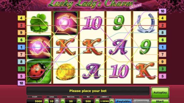 Lucky Lady’s Charm automat zdarma