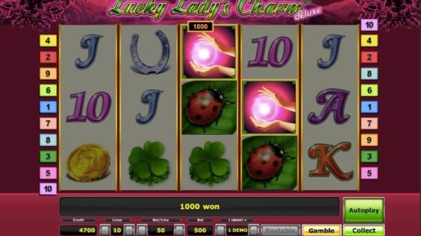 Lucky Lady’s Charm automat zdarma